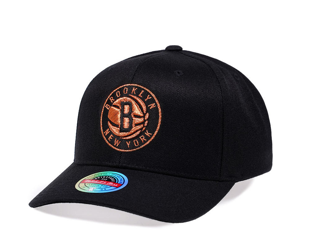 Mitchell & Ness Brooklyn Nets Copper Flash Edition Red Line Flex Snapback Gorra