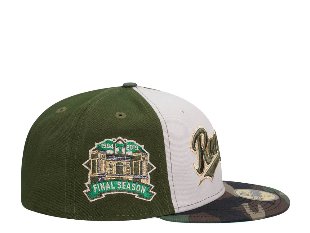 New Era Texas Rangers Final Season Outdoor Camo Edition 59Fifty Fitted Gorra