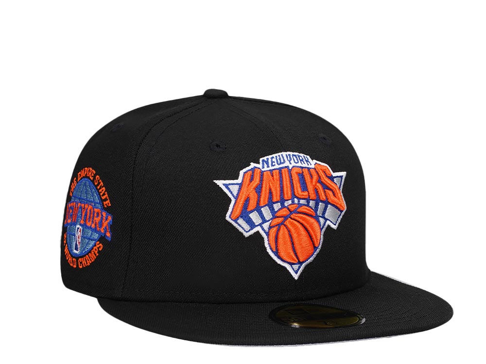 New Era New York Knicks 2x World Champs Black Edition 59Fifty Fitted Gorra