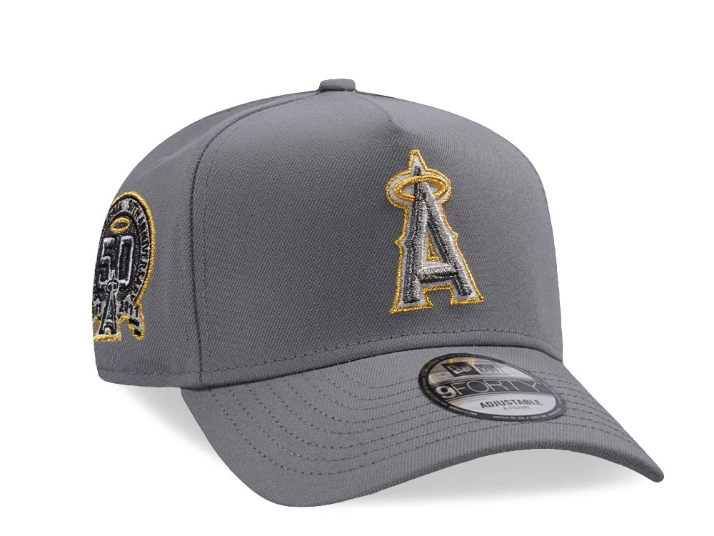New Era Anaheim Angels 50th Anniversary Gray Edition 9Forty A Frame Snapback Gorra