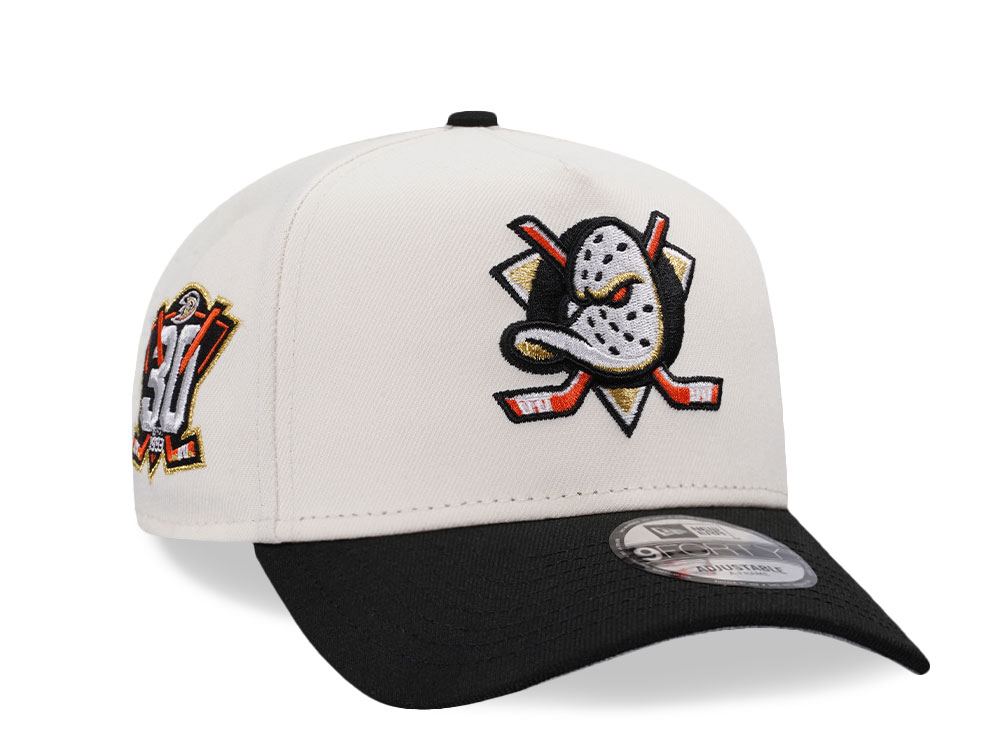 New Era Anaheim Ducks 30th Anniversary Chrome Two Tone Edition 9Forty A Frame Snapback Gorra