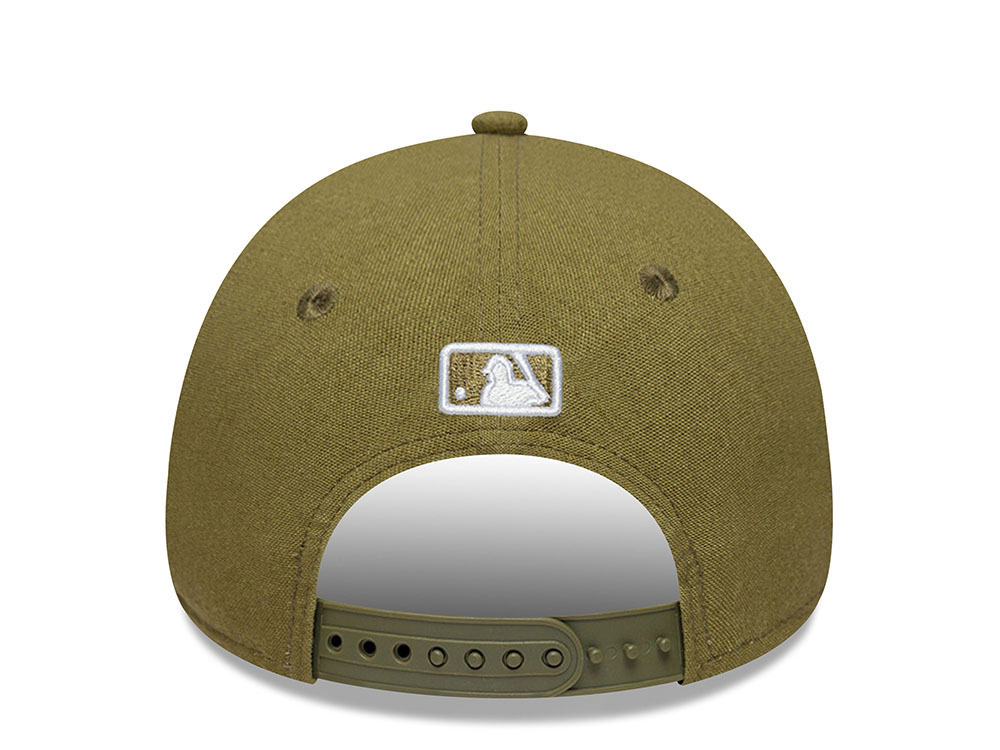 New Era Los Angeles Dodgers Linen Olive Edition 9Forty M Crown Snapback Gorra