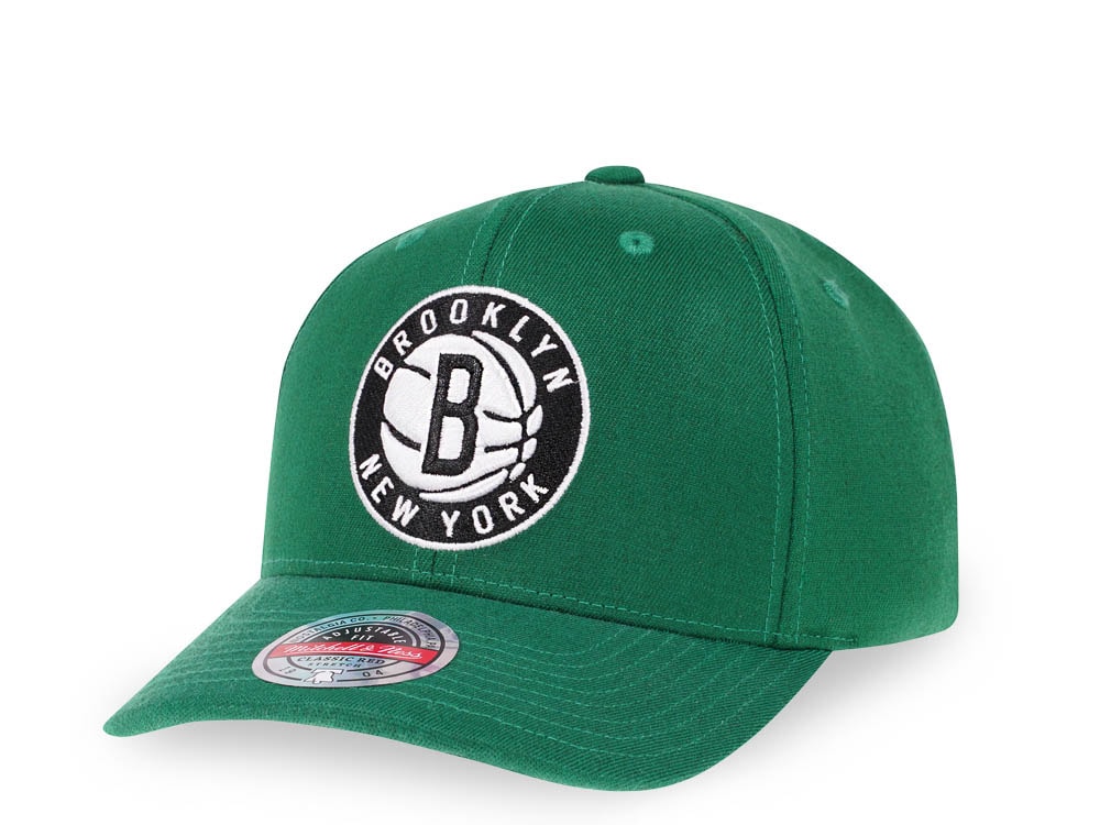 Mitchell & Ness Brooklyn Nets Green Red Line Flex Snapback Gorra