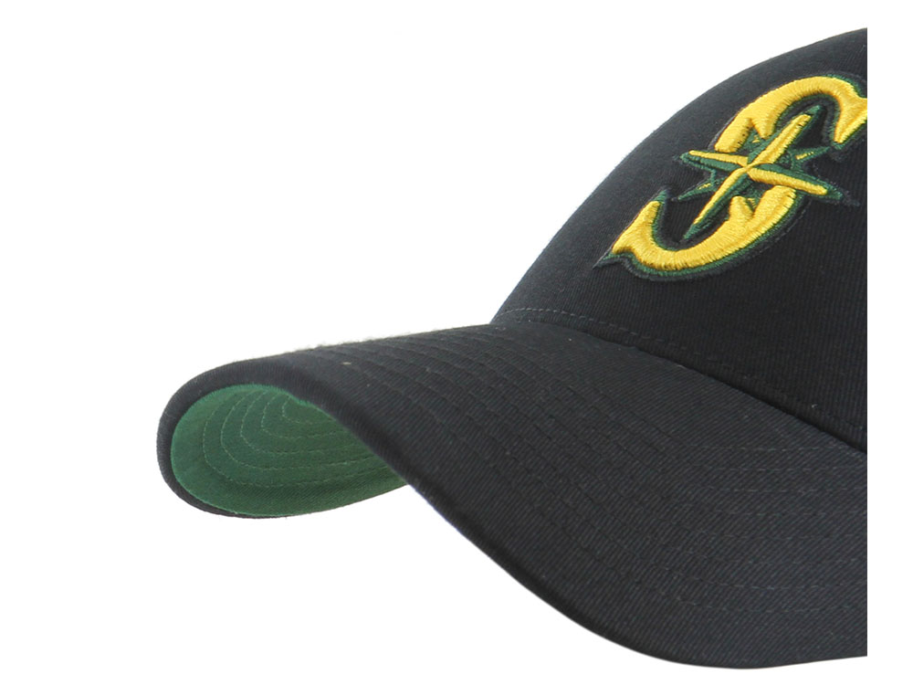 47Brand Seattle Mariners Cooperstown Black Edition MVP Snapback Gorra