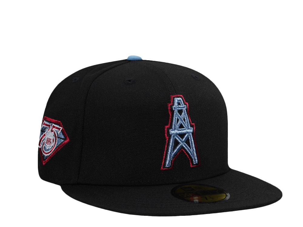 New Era Houston Oilers 75th Anniversary Black Prime Edition 59Fifty Fitted Gorra
