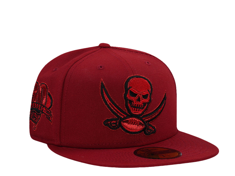 New Era Tampa Bay Buccaneers 30 Seasons Red Prime Edition 59Fifty Fitted Gorra
