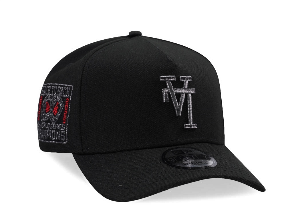 New Era Los Angeles Dodgers Back to Back Champions Upside Down Black Prime Edition 9Forty A Frame Snapback Gorra