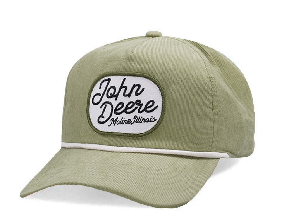 John Deere Cord Rope Olive Snapback Gorra
