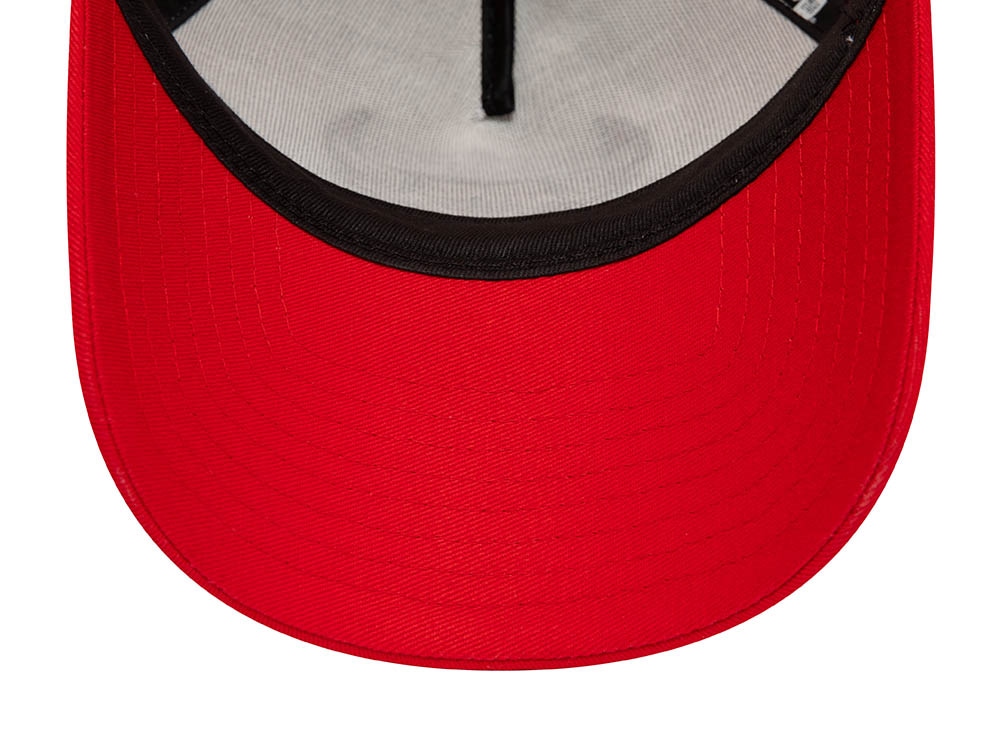 New Era Chicago Bulls Team Colour Block Red 9Forty A Frame Trucker Snapback Gorra