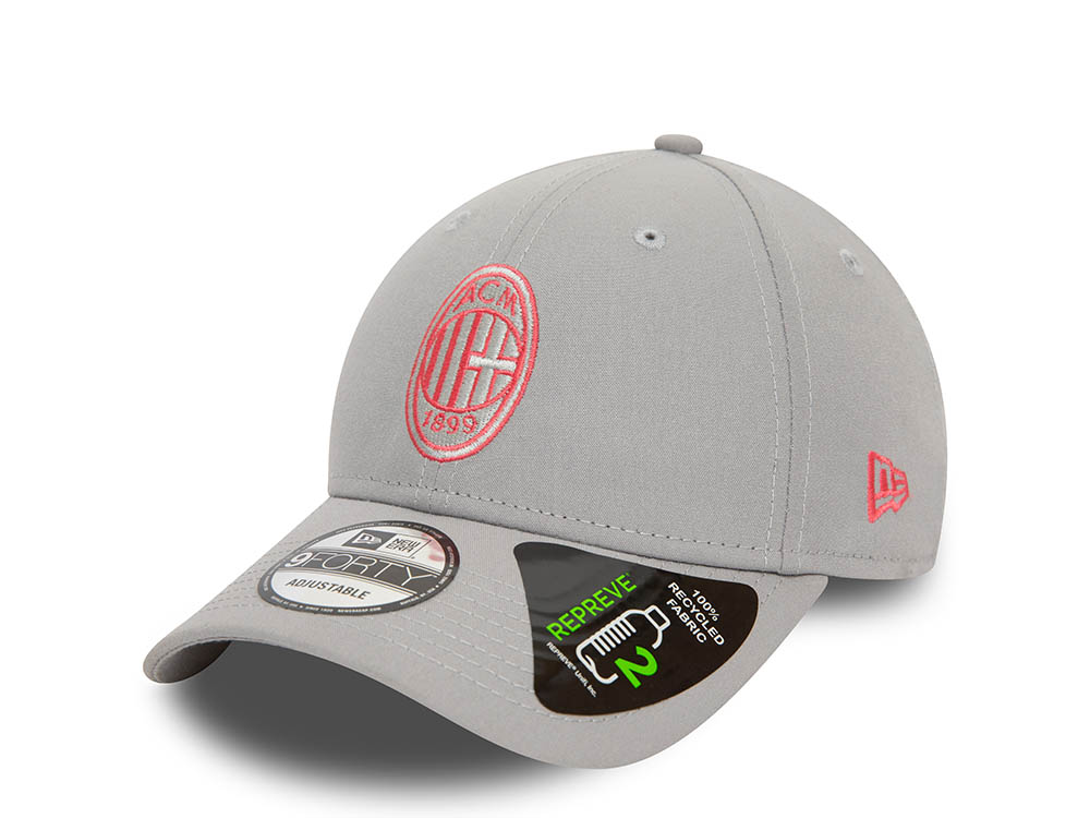 New Era AC Milan Gray Seasonal Pop 9Forty Strapback Gorra