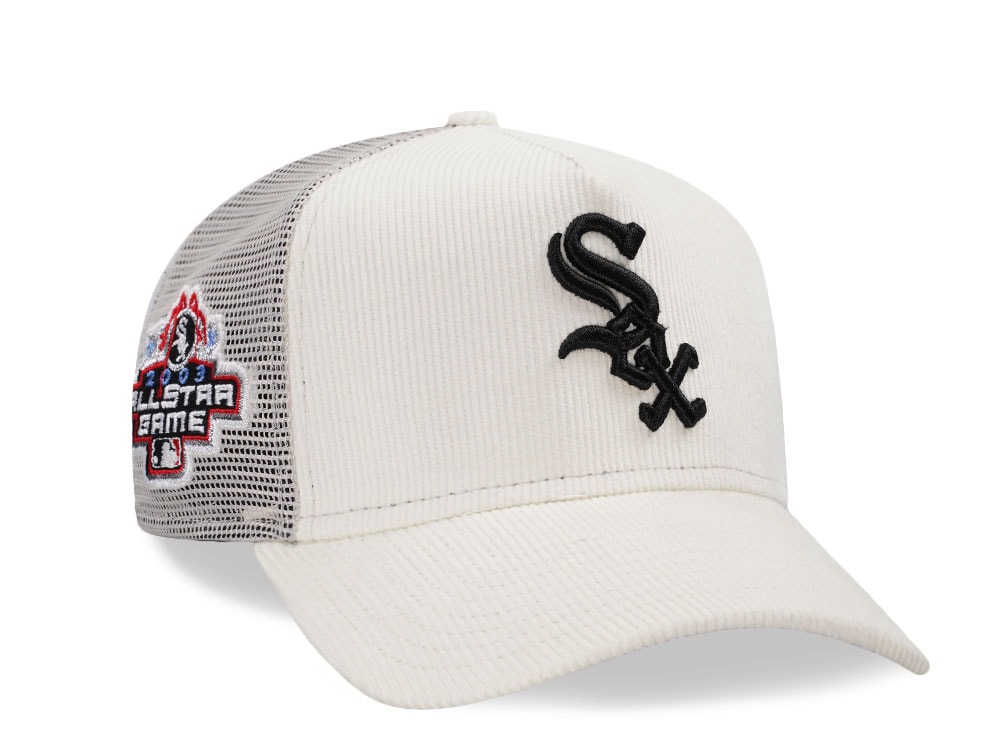 New Era Chicago White Sox All Star Game 2003 Chrome Corduroy Prime Trucker 9Forty A Frame Snapback Gorra