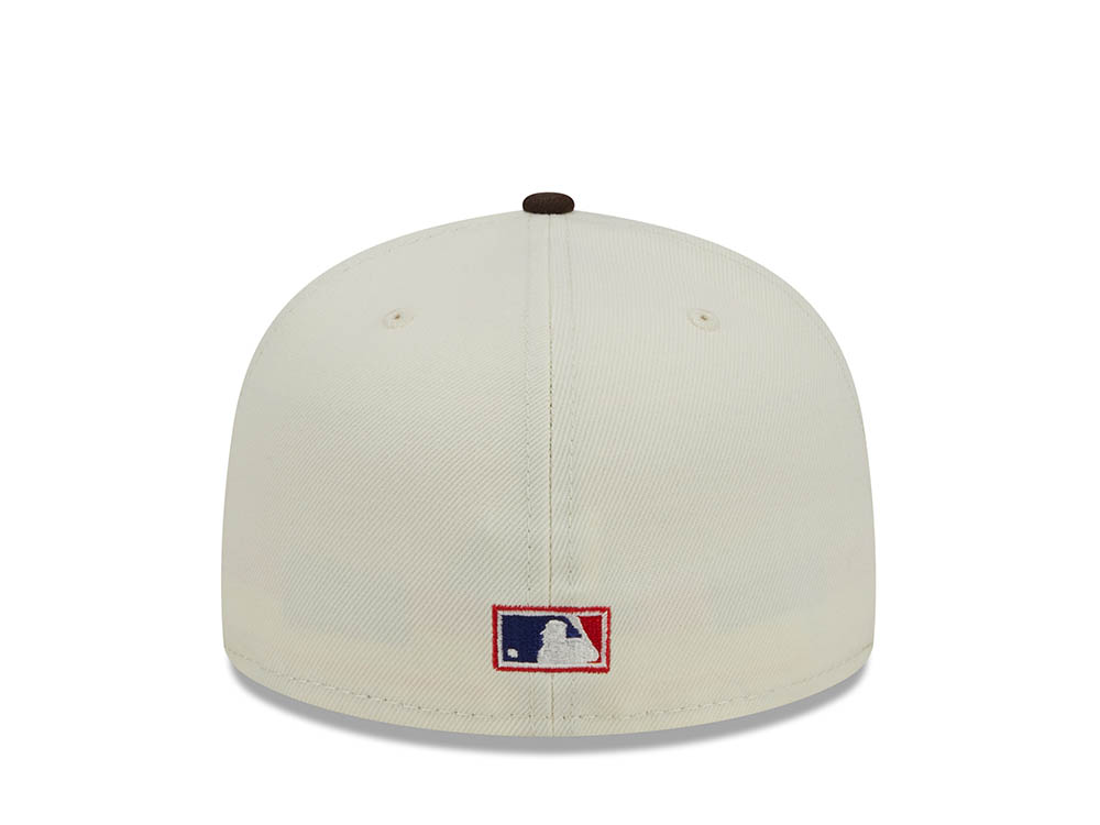 New Era San Diego Padres White Retro Script 50th Anniversary Throwback Edition 59Fifty Fitted Gorra