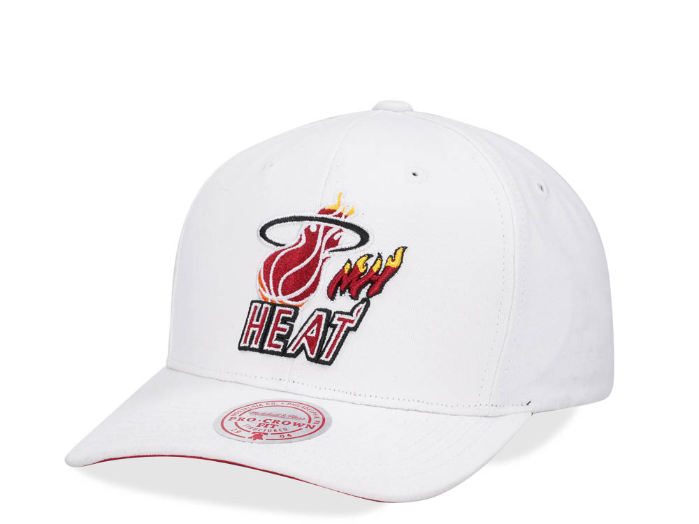 Mitchell & Ness Miami Heat All in Pro White Snapback Gorra