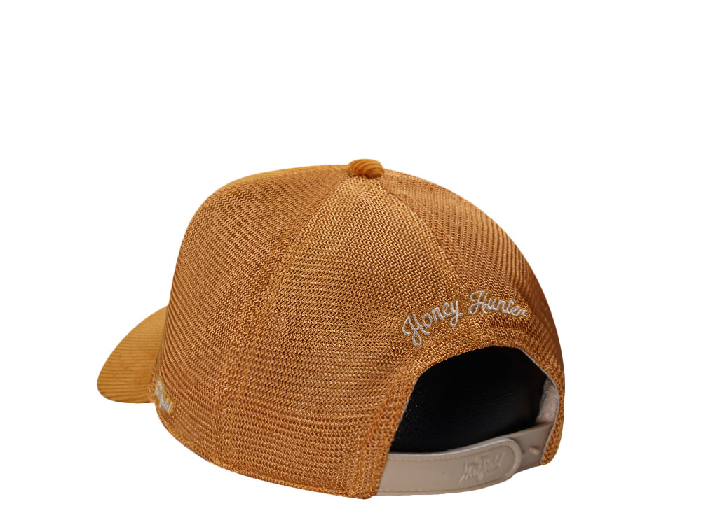 Hatfield Bear Honey Hunter Brown Corduroy Trucker Snapback Gorra