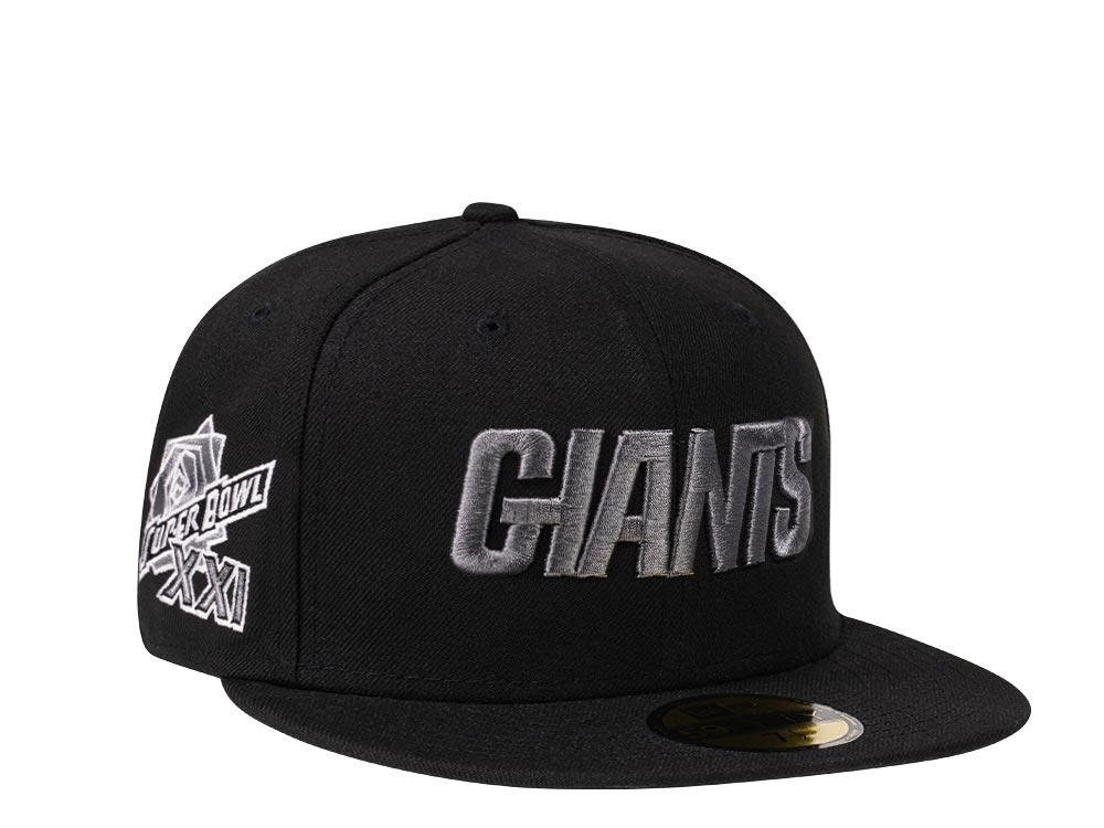 New Era New York Giants Super Bowl XXI Steel Black Edition 59Fifty Fitted Gorra