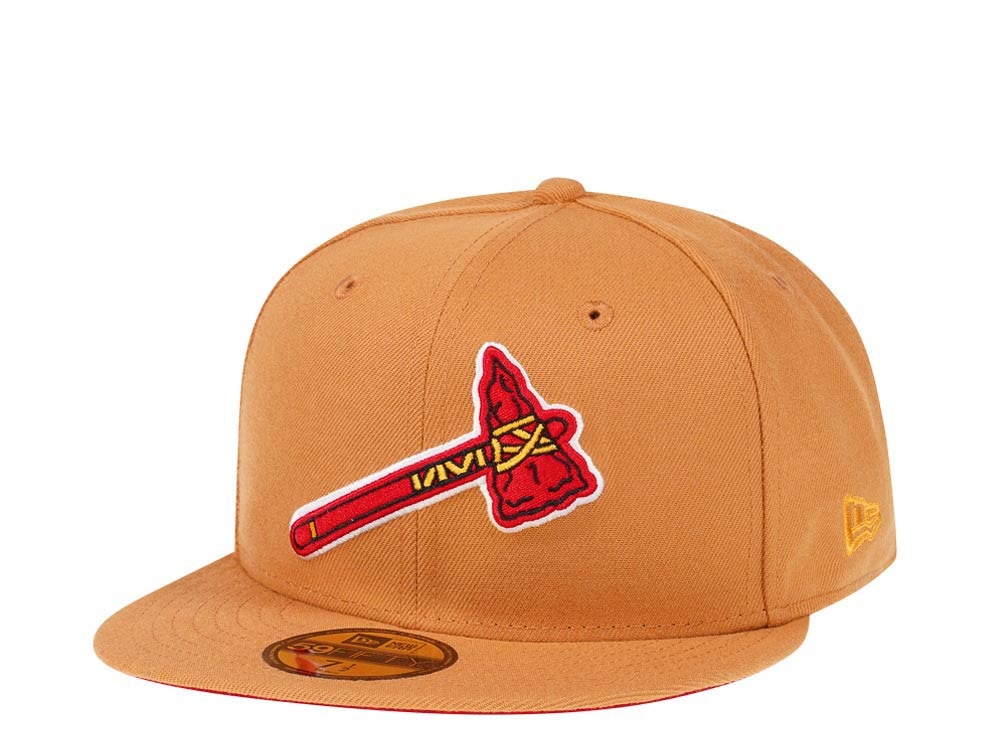 New Era Atlanta Braves Panama Tan Prime Edition 59Fifty Fitted Gorra