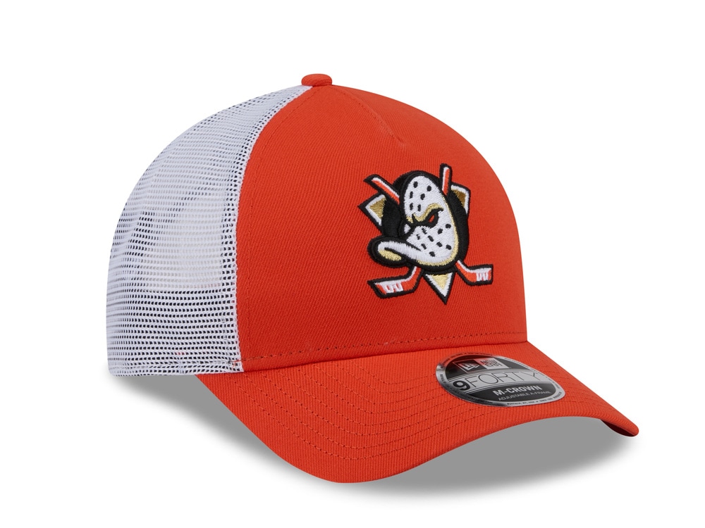 New Era Anaheim Ducks Official Team Color Edition 9Forty M Crown A Frame Trucker Snapback Gorra