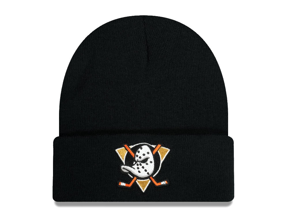 American Needle Anaheim Mighty Ducks Cuffed Black Gorro