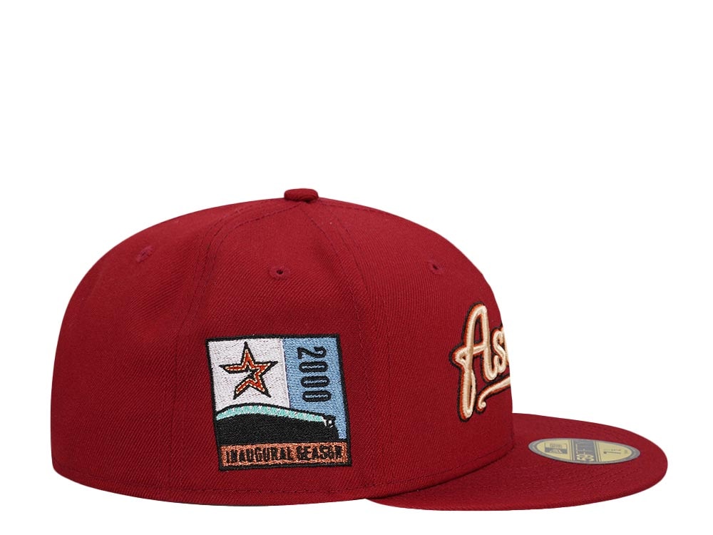 New Era Houston Astros Inaugural Season 2000 Brick Red Classic Edition 59Fifty Fitted Gorra