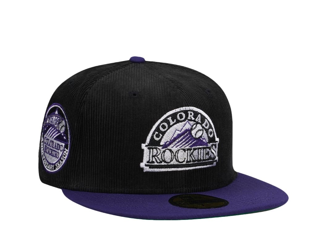 New Era Colorado Rockies 10th Anniversary Throwback Two Tone Corduroy Edition 59Fifty Fitted Gorra