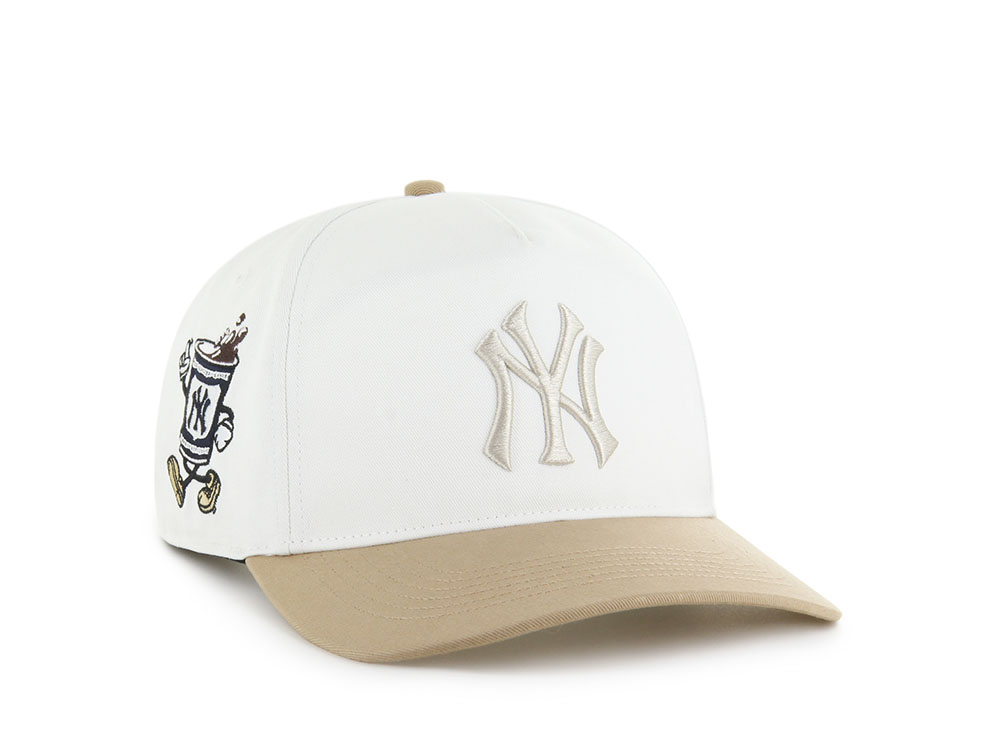 47Brand New York Yankees White Cartoon Icon Edition Hitch Snapback Gorra