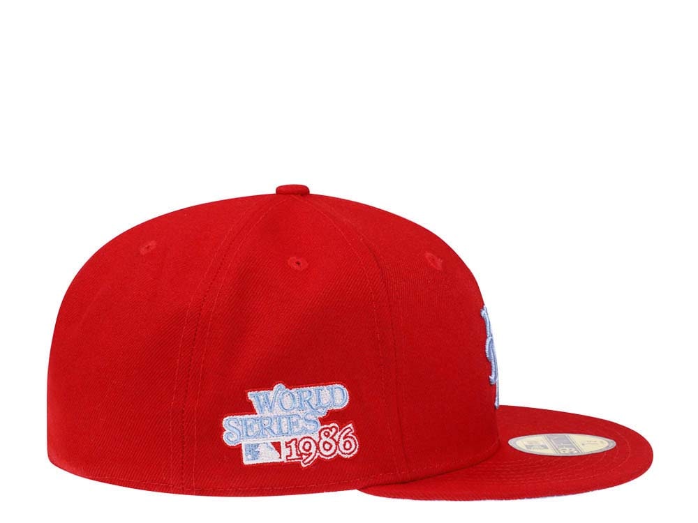 New Era New York Mets World Series 1986 Red Glacier Blue Paisley Edition 59Fifty Fitted Gorra