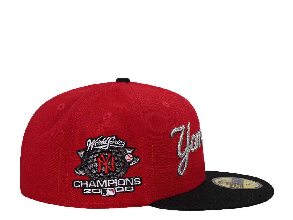 New Era New York Yankees World Series 2000 Champions Scarlet Two Tone Edition 59Fifty Fitted Gorra