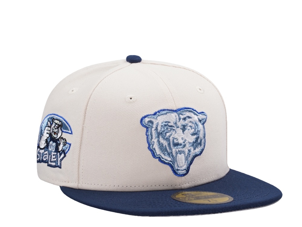 New Era Chicago Bears Staley Metallic Light Cream Two Tone Edition 59Fifty Fitted Gorra