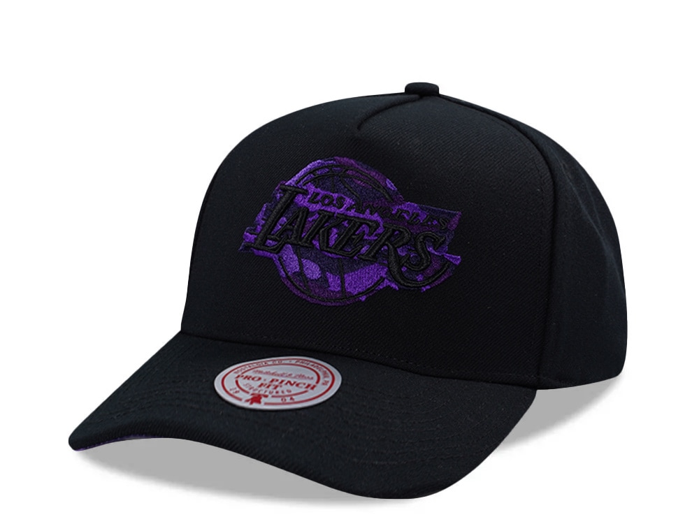 Mitchell & Ness Los Angeles Lakers 404 Club Camo Black Edition Pro Pinch Fit Snapback Gorra