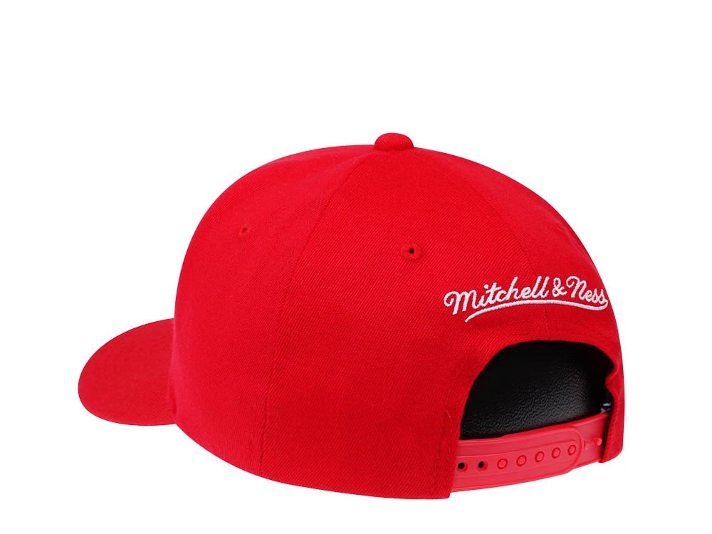 Mitchell & Ness Atlanta Hawks Team Ground Red Line Solid Flex Snapback Gorra