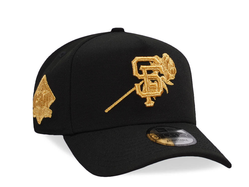 New Era San Francisco Giants 60th Anniversary Rose Black Prime Edition 9Forty A Frame Snapback Gorra