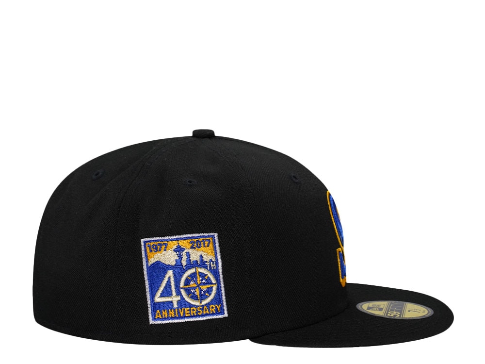 New Era Seattle Mariners 40th Anniversary Classic Black Edition 59Fifty Fitted Gorra