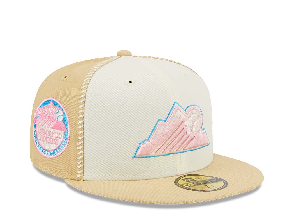 New Era Colorado Rockies Stitch 10th Anniversary Gold Edition 59Fifty Fitted Gorra