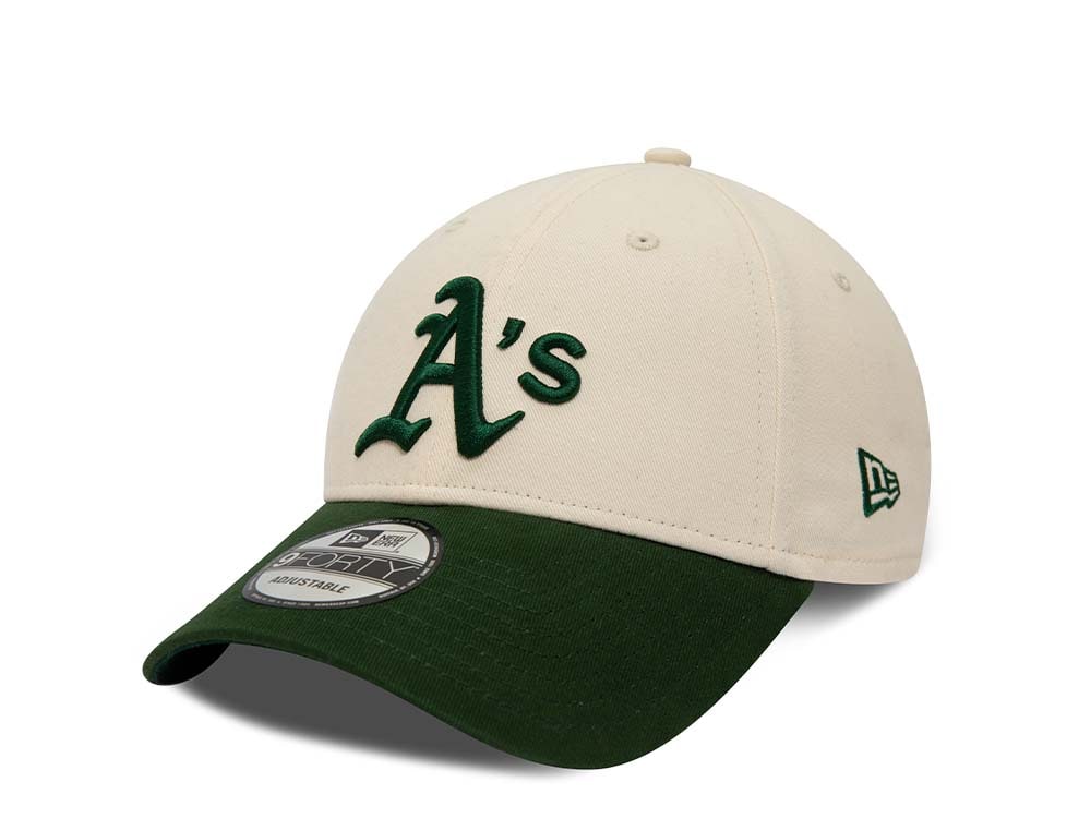 New Era Oakland Athletics Cream Two Tone Edition 9Forty Strapback Gorra