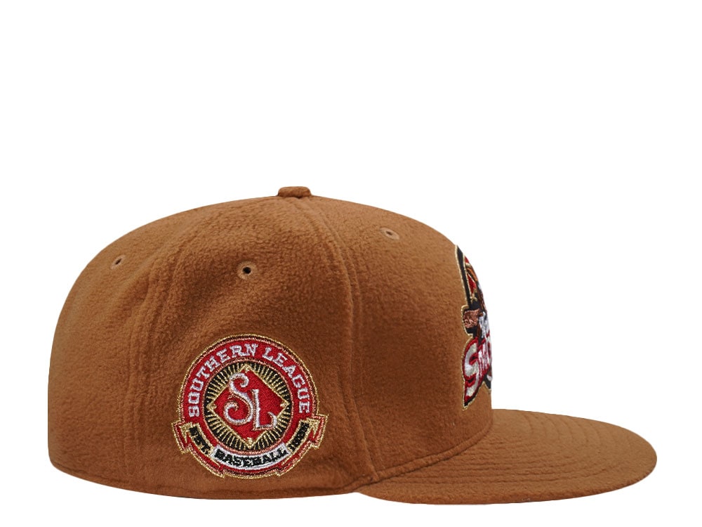 New Era Knoxville Smokies Southern League Fleece Brown Prime Edition 59Fifty Fitted Gorra