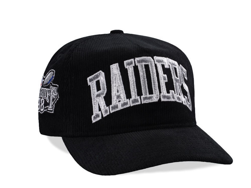 New Era Las Vegas Raiders Kickoff 1998 Black Corduroy Edition 19Twenty Snapback Gorra