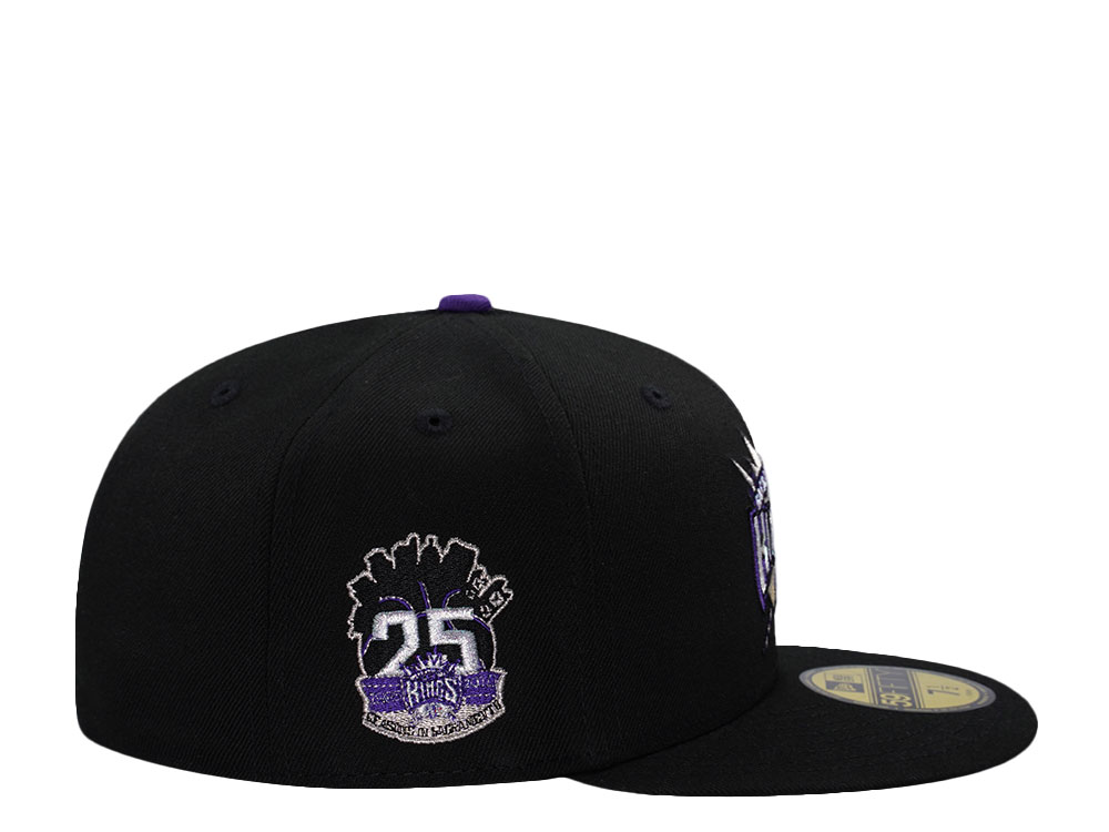 New Era Sacramento Kings 25th Anniversary Black Prime Edition 59Fifty Fitted Gorra