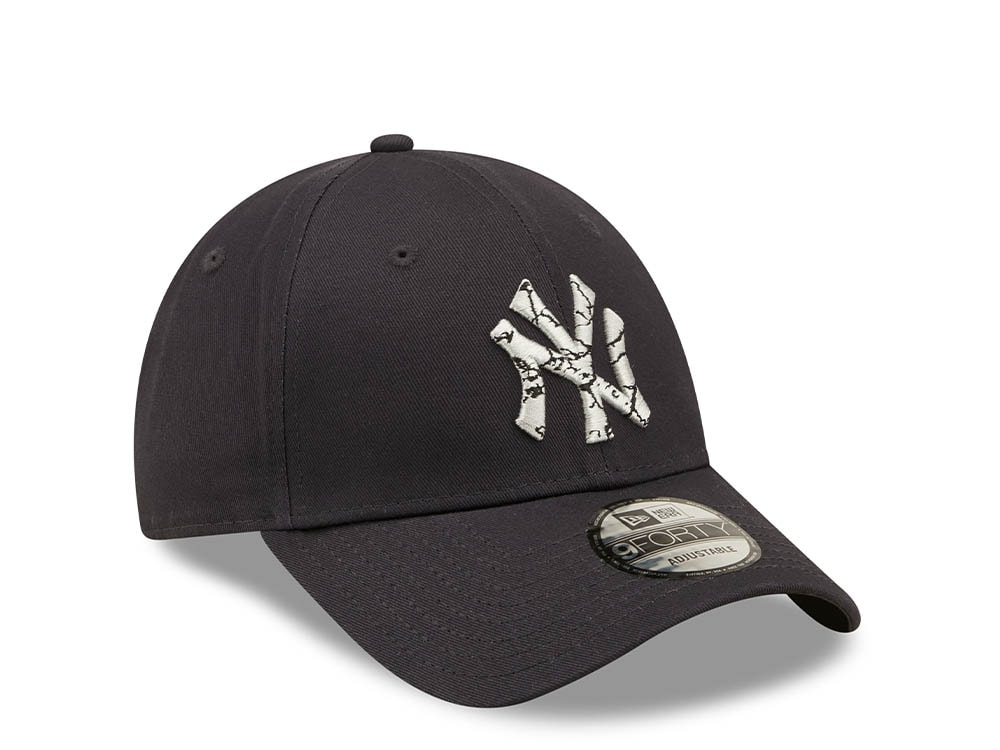 New Era New York Yankees Navy Marble Infill Edition 9Forty Strapback Gorra