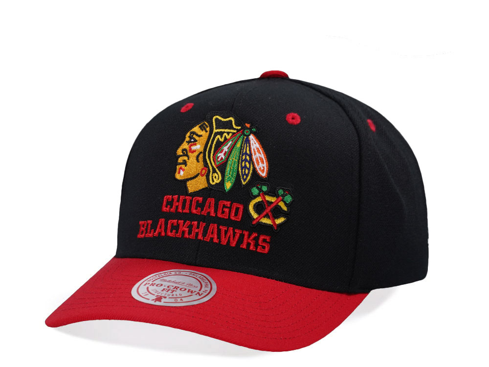 Mitchell & Ness Chicago Blackhawks Two Tone Pro Crown Fit Snapback Gorra