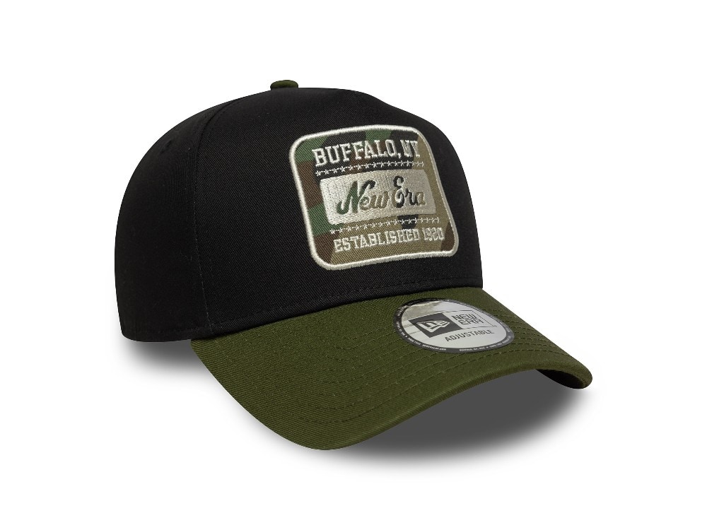 New Era Camo Patch Black 9Forty A Frame Snapback Gorra