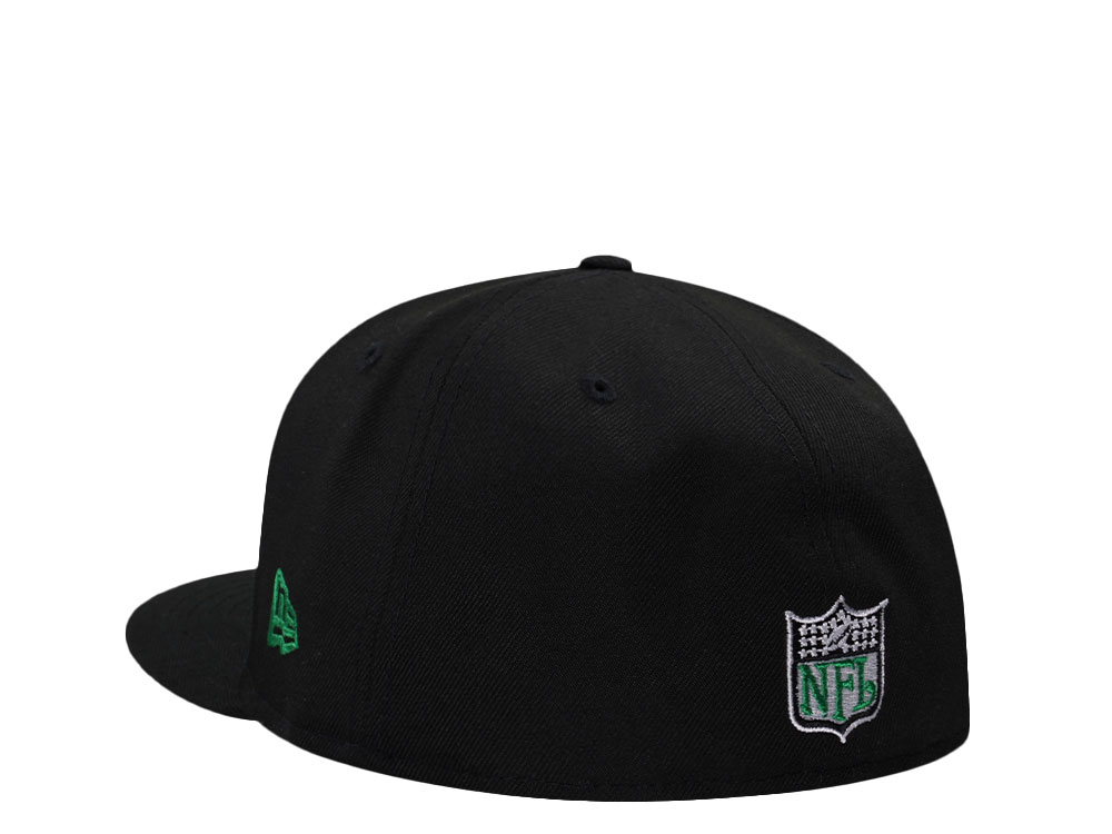 New Era Philadelphia Eagles GO EAGLES Black Throwback Edition 59Fifty Fitted Gorra