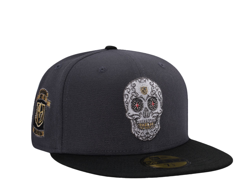 New Era Vegas Golden Knights Inaugural Season 2017 Graphite Skull Two Tone Edition 59Fifty Fitted Gorra