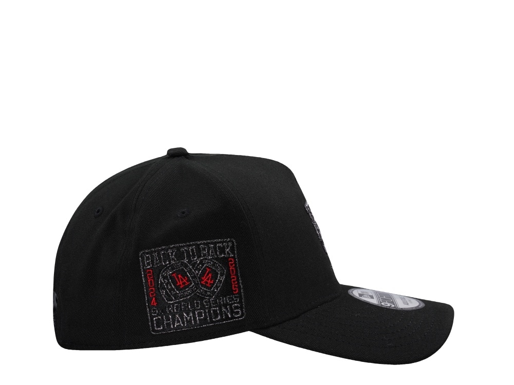 New Era Los Angeles Dodgers Back to Back Champions Upside Down Black Prime Edition 9Forty A Frame Snapback Gorra