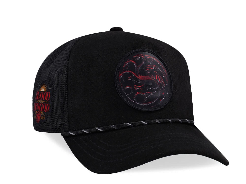 Capslab House Of The Dragon Emblem Black Trucker Snapback Gorra