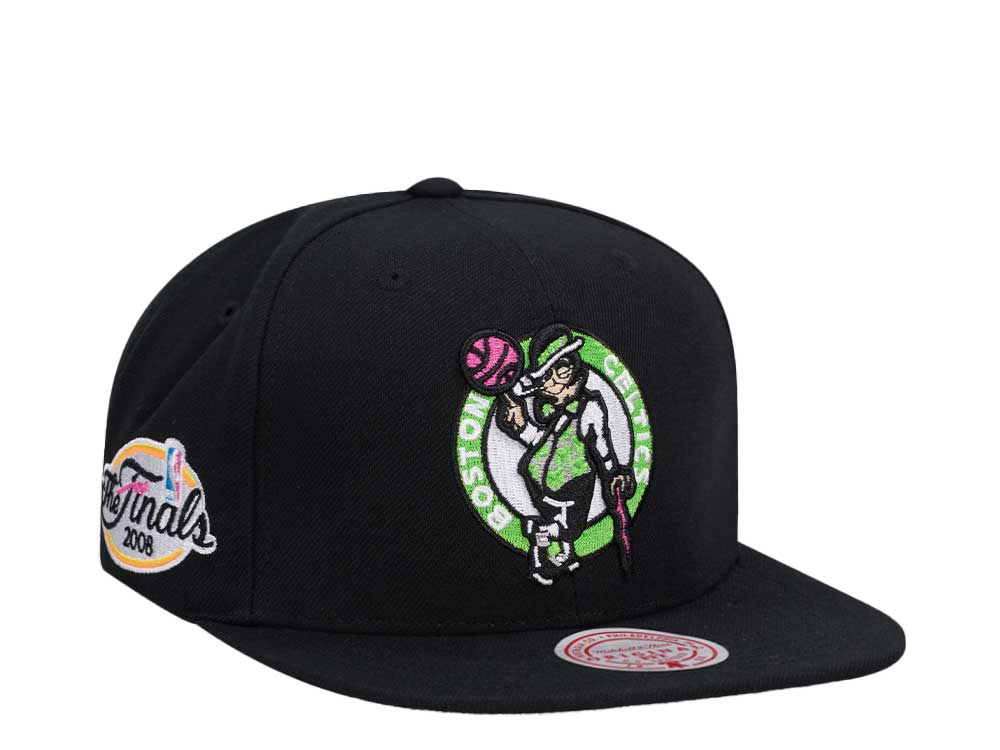 Mitchell & Ness Boston Celtics The Finals 2008 Neon Tropical Black Snapback Gorra
