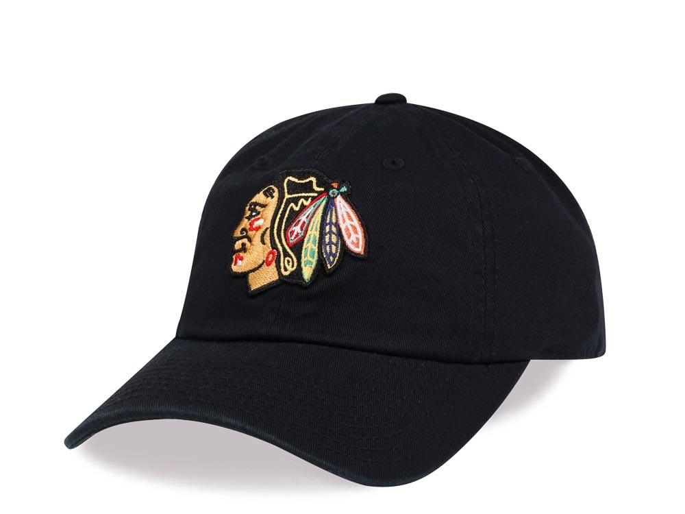 American Needle Chicago Blackhawks Black Casual Strapback Gorra