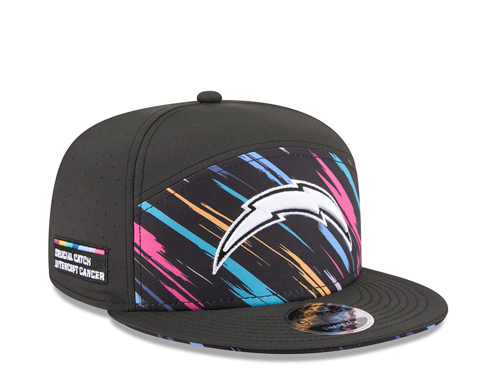 New Era Los Angeles Chargers Crucial Catch 2026 Black Edition 9Fifty Split Panel Snapback Gorra