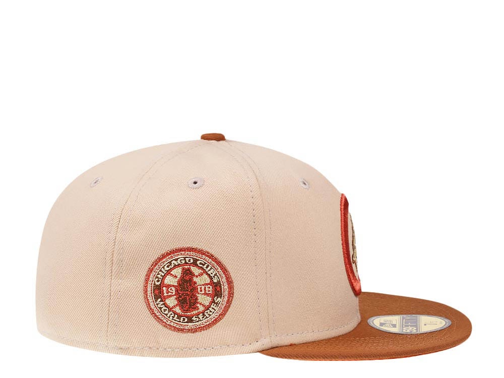 New Era Chicago Cubs World Series 1908 Vintage Brick Two Tone Edition 59Fifty Fitted Gorra