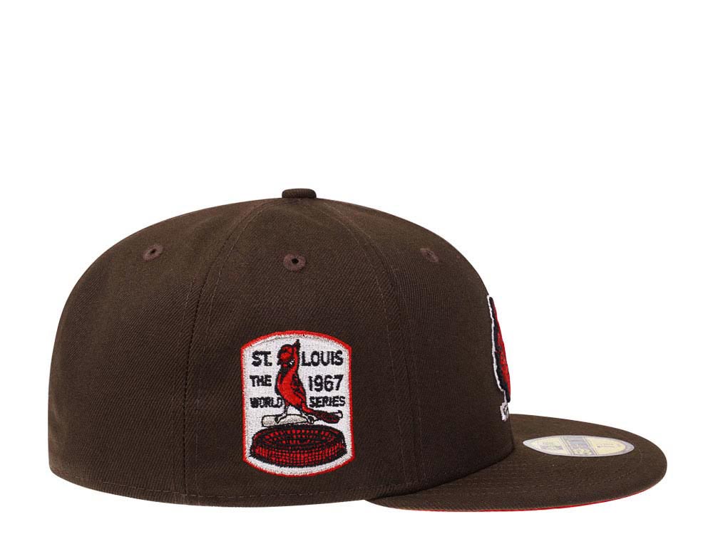 New Era St. Louis Cardinals World Series 1967 Coffee Red Edition 59Fifty Fitted Gorra