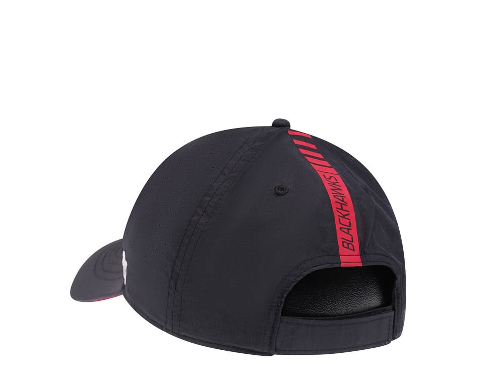47Brand Chicago Blackhawks Black Back Line Nylon Strapback Gorra